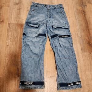 Vintage Marithe Francois Girbaud Jeans 34x32 Blue Baggy Shuttle Tape Y2K